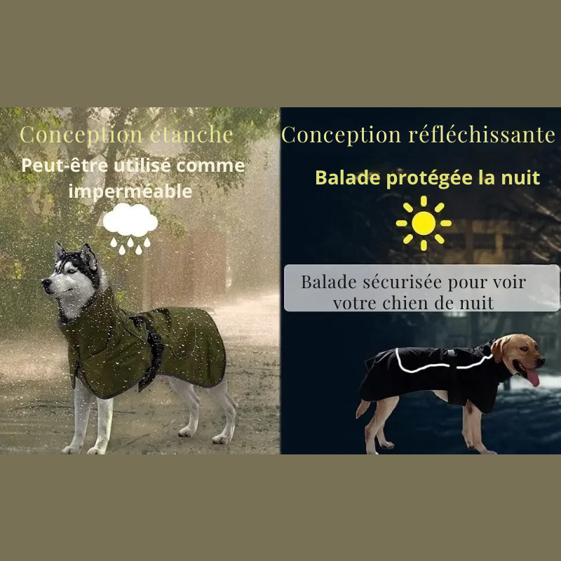 Manteau d’hiver imperméable doublé flanelle