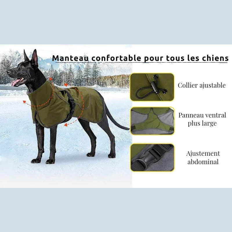 Manteau d’hiver imperméable doublé flanelle